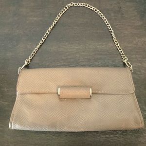 BCBG leather clutch